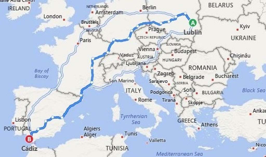  Traveling across Europe